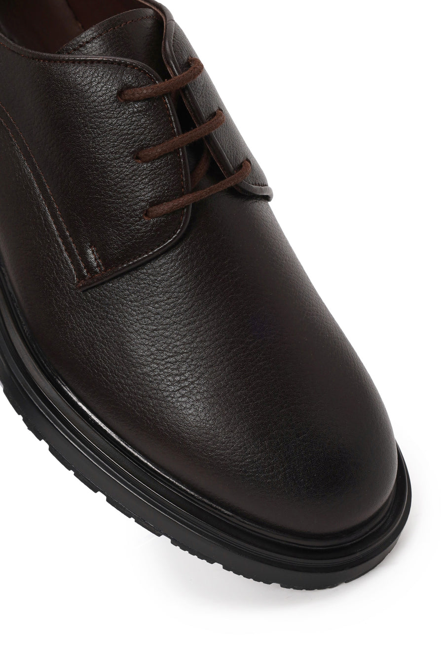 Male Brown Lace-up Leather Casual Shoes