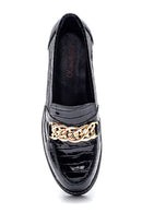 Women's Leather Chain Crocodile Loafer | Derimod