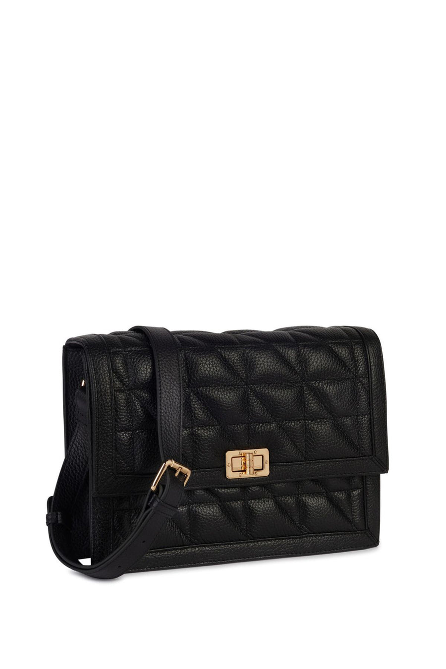 Geox Women's Black Veriana Leather Shoulder Bag