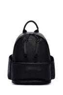 Women's Black Leather Backpack | Derimod