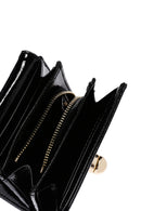 Women's Black Patent Leather Wallet | Derimod