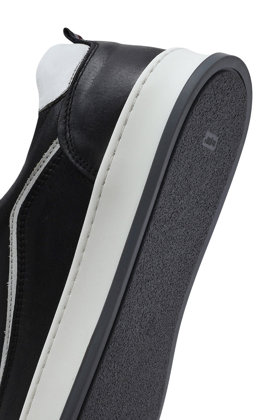 Men's Black Lace-up Leather Sneaker