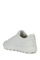 Geox Men's White Spherica Ecub-1 Lace-Up Leather Sneaker | Derimod