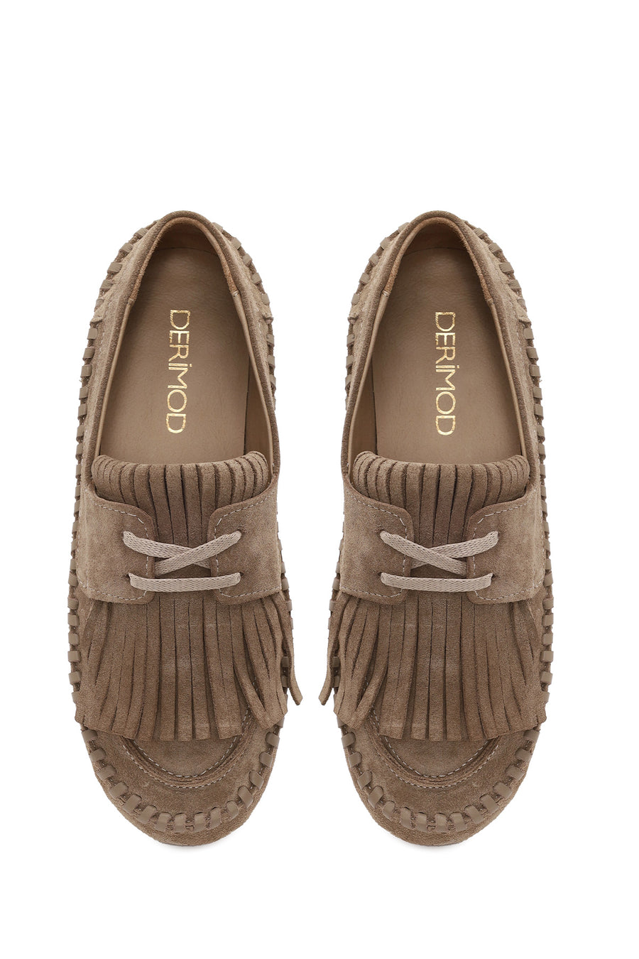 Woman Mink Tasselled Suede Loafer