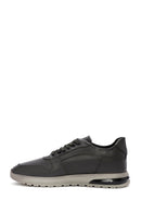 Men's Green Lace-Up Leather Casual Sneakers | Derimod