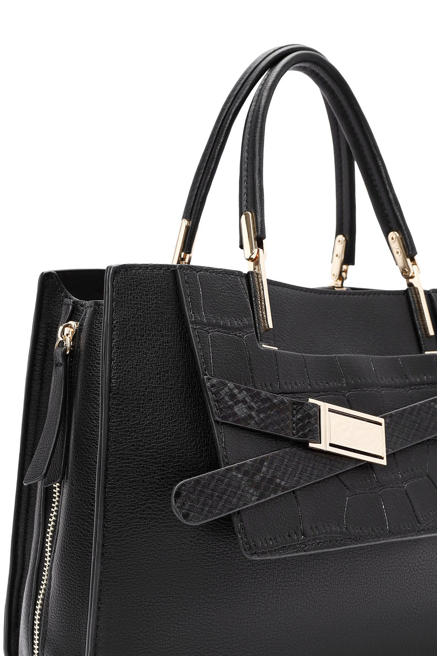 Women's Black Long Strap Classic Handbag