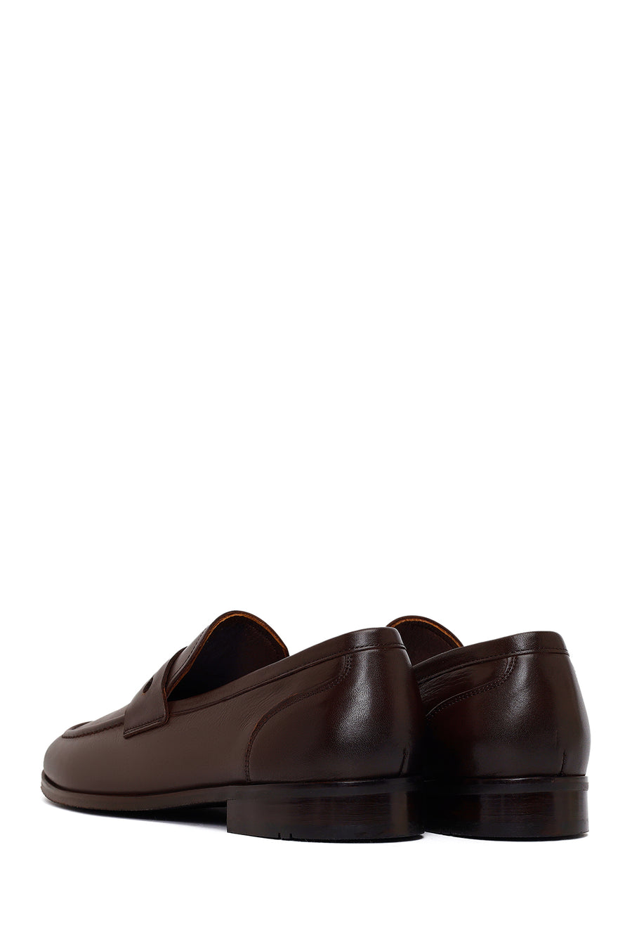Derimod Black Erkek Kahverengi Deri Klasik Loafer