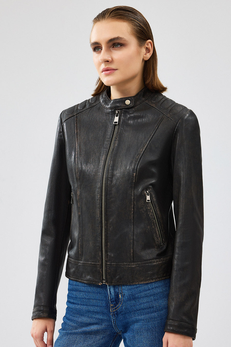 Weekend Women's Brown Vintage Leather Jacket