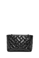 Women's Black Long Chain Strap Quilted Shoulder Bag | Derimod