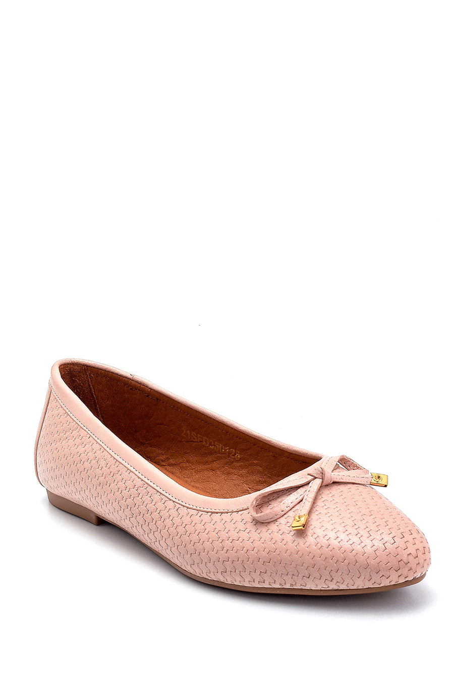 Women's Leather Printed Ballerinas