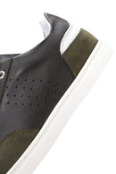 Men's Khaki Leather Sneaker | Derimod