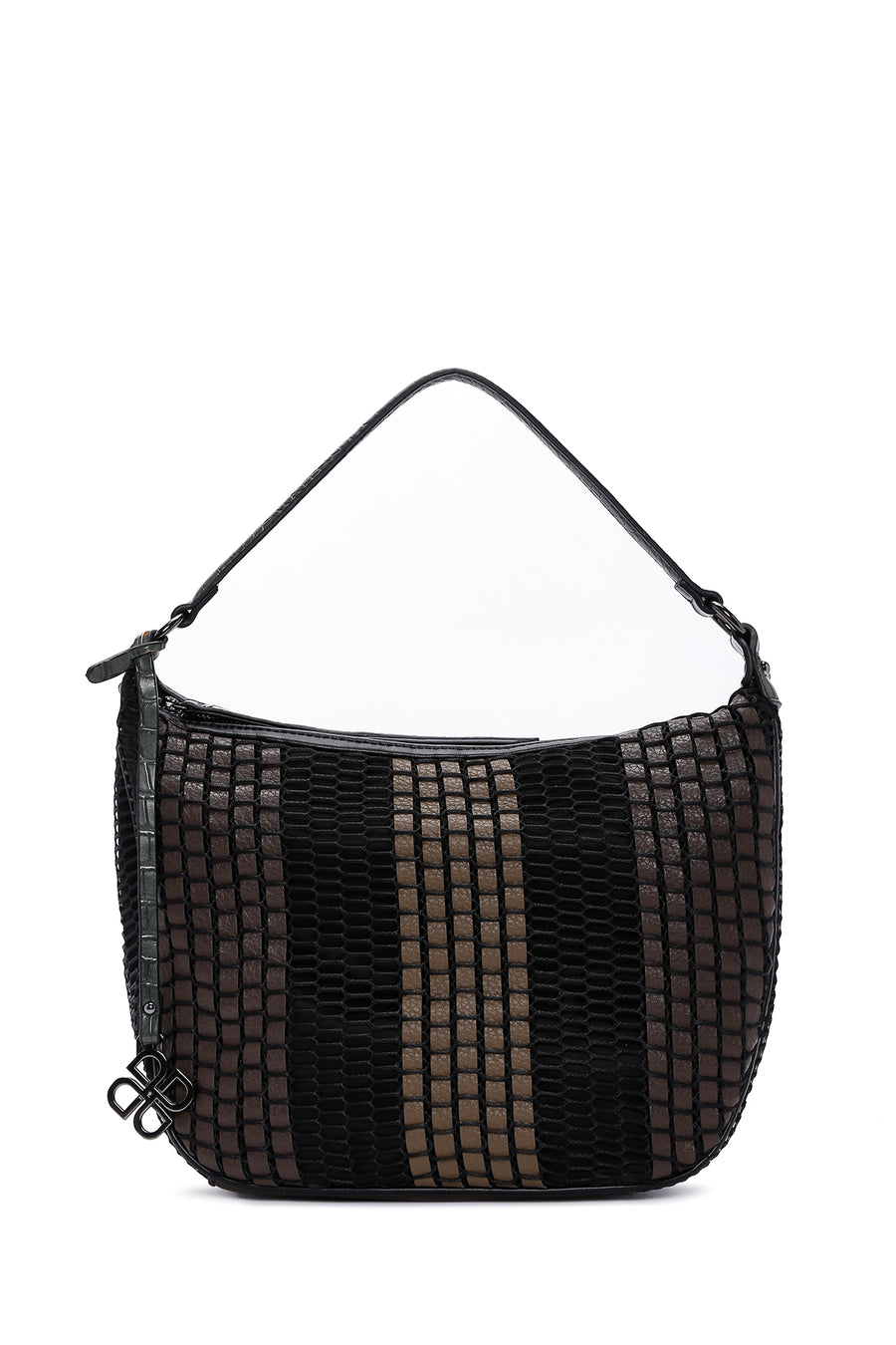 Women's Black Copper Long Strap Shoulder Bag