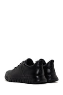 Men's Black Lace-up Leather Sneaker | Derimod