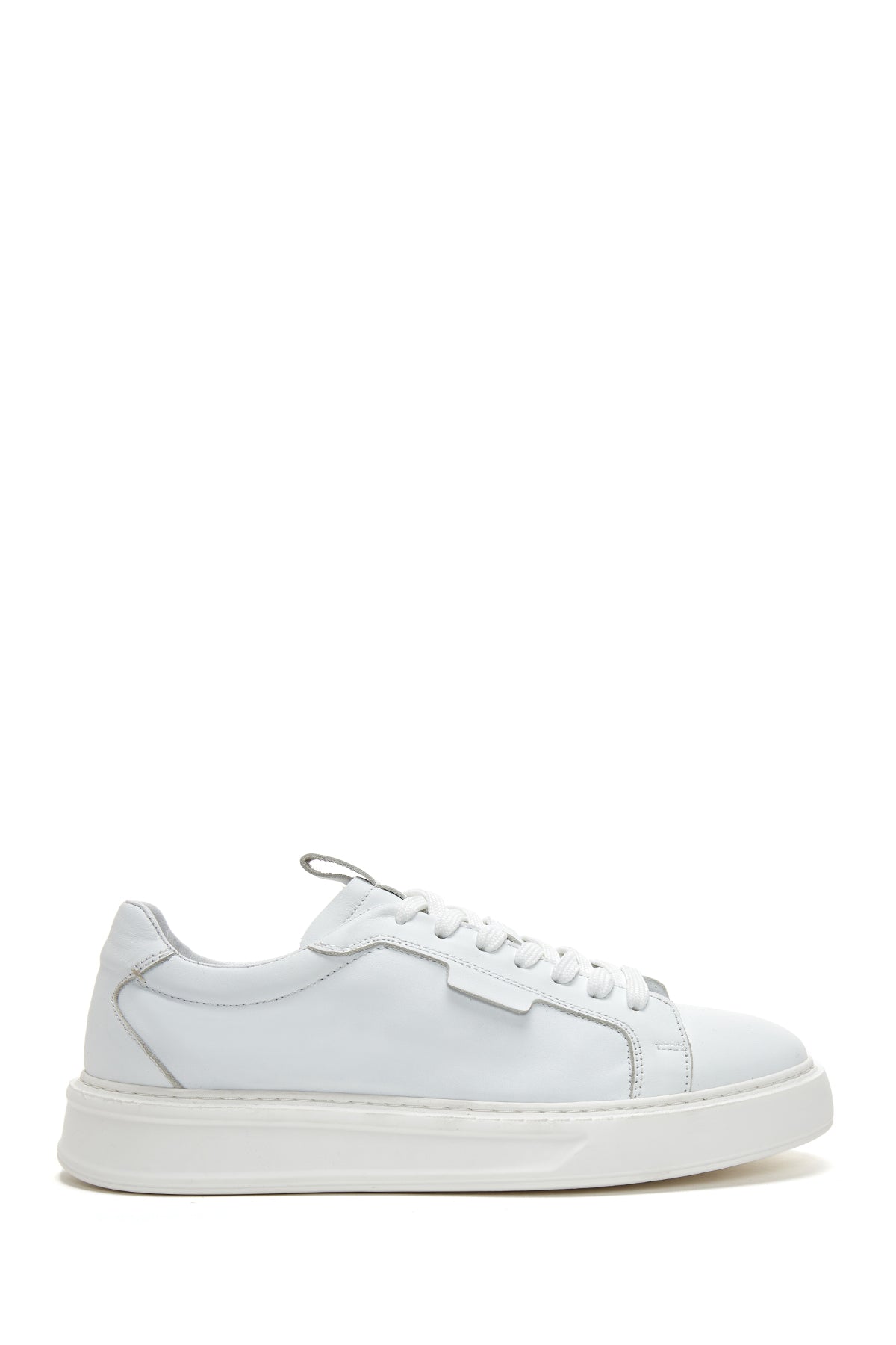 Men's White Leather Thick Soled Sneaker 23SFD610718 | Derimod