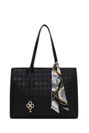 Woman Black Printed Classic Shoulder Bag | Derimod