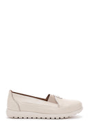 Women's Beige Leather Comfort Shoes | Derimod