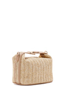 Women's Beige Long Straw Mini Handbag | Derimod