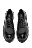 Women's Black Lace-Up Leather Oxford Shoes | Derimod