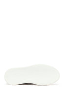 Woman White Lace-Up Leather Sneaker | Derimod