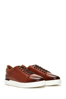 Men's Tan Leather Sneaker | Derimod