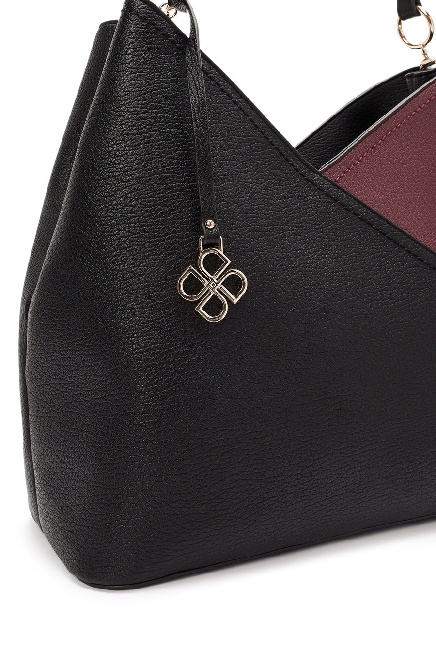 Women's Black Short and Long Strap Shoulder Bag