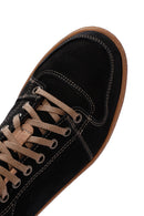 Men's Black Nubuck Leather Sneaker | Derimod