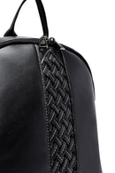 Women's Black Patterned Backpack | Derimod