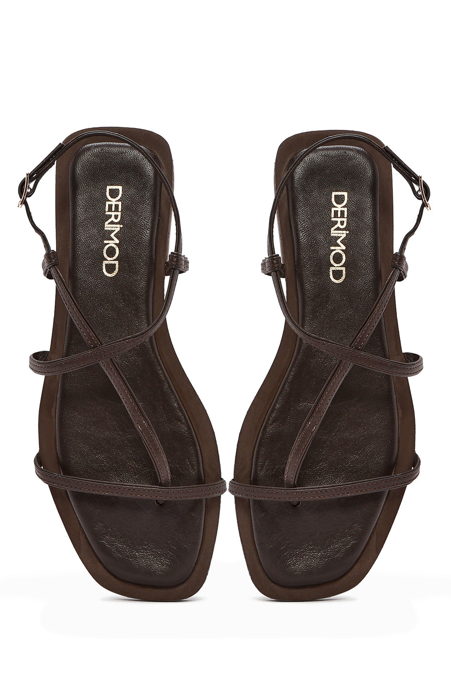 Women's Brown Flip-Flop Leather Sandals
