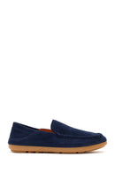 Erkek Lacivert Süet Deri Loafer | Derimod