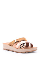 Women's Leopard Detailed Slippers | Derimod