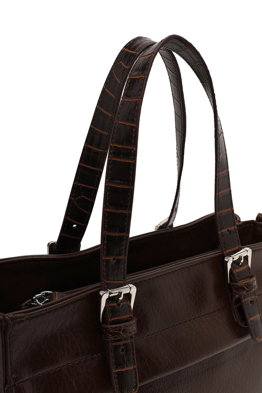 Woman Brown Long-Strap Shoulder Bag