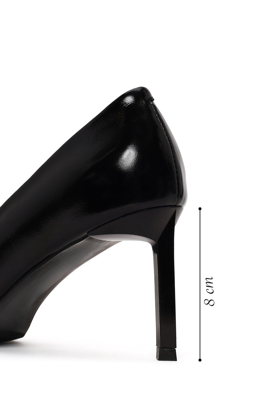 Woman Black Thin-Heeled Patent Leather Leather Stiletto