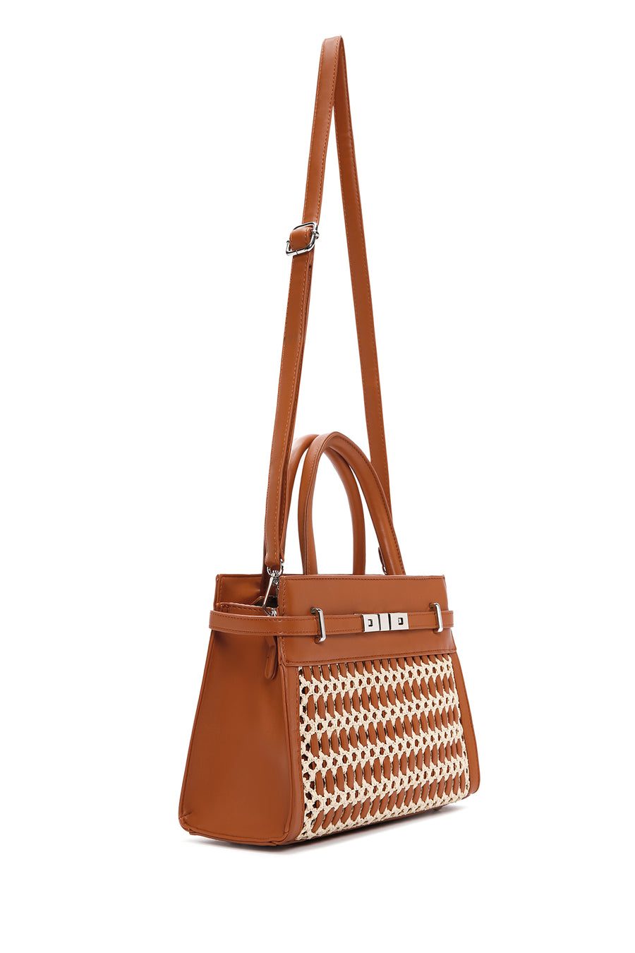 Women's Tan Long Strap Shoulder Bag
