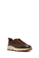 Men's Brown Thick-Soled Leather Casual Sneaker | Derimod