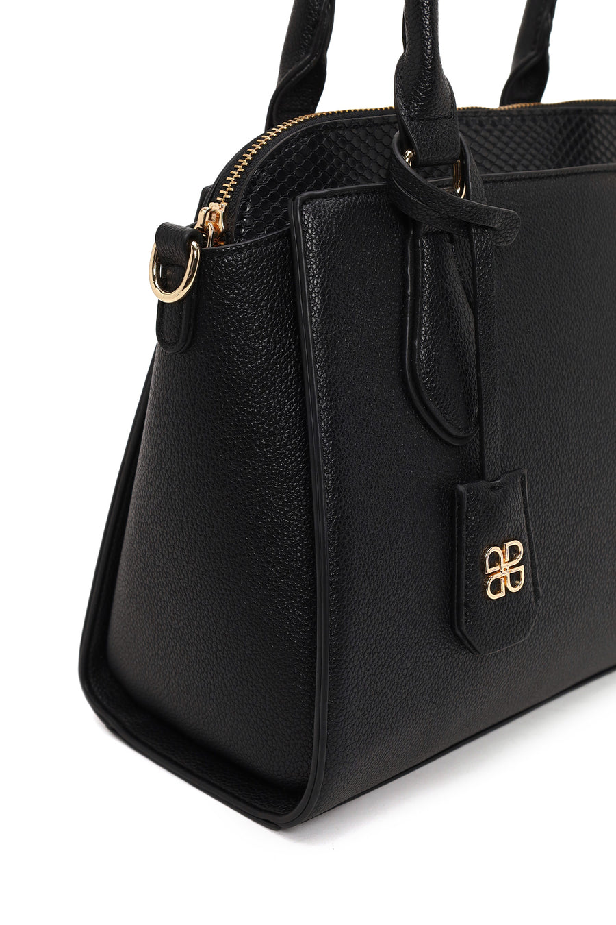 Woman Black Long-Strap Classic Shoulder Bag