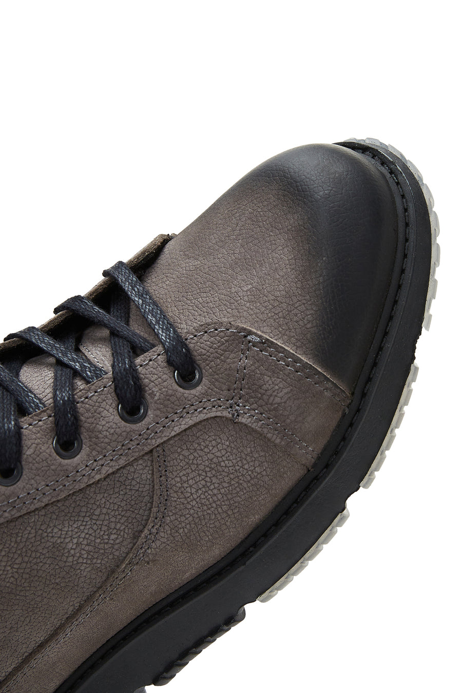 Men's Gray Leather Casual Boots