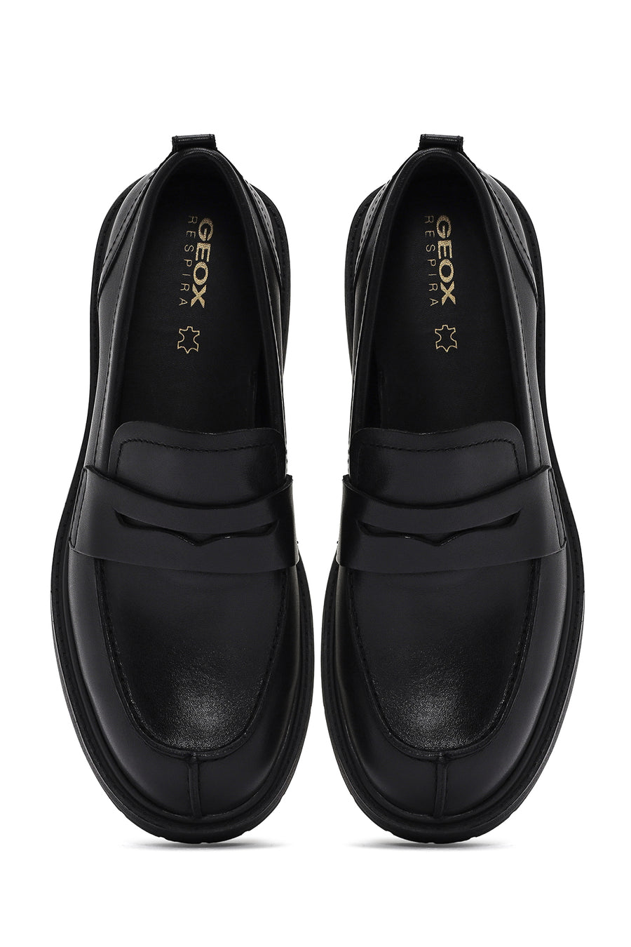 Geox Kadın Siyah Spherica Deri Maskülen Loafer