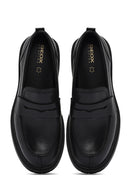 Geox Women's Black Spherica Leather Masculine Loafer | Derimod