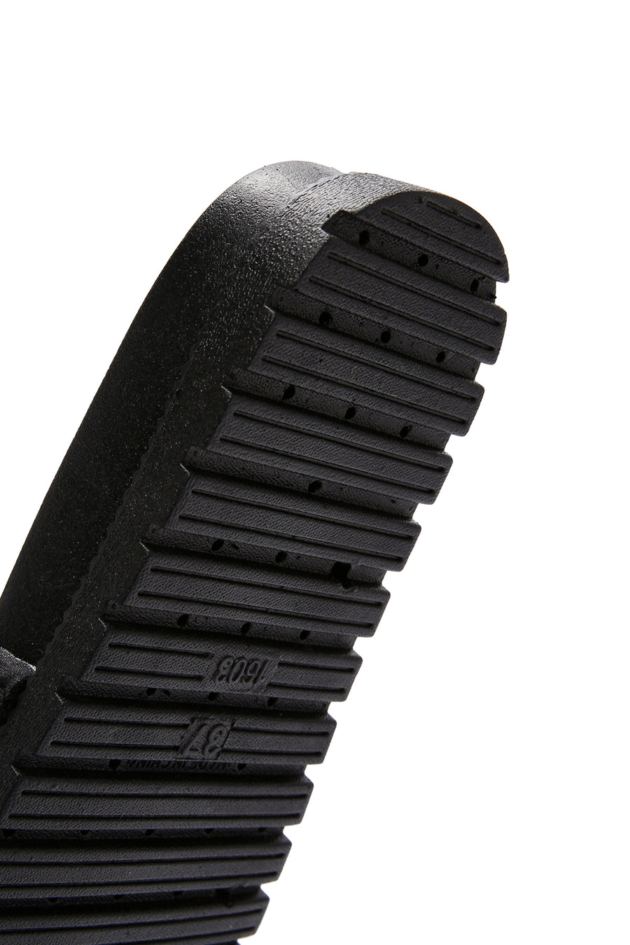 Women's Black Knitted Detailed Jelly Slippers