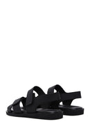 Men's Black Nubuck Leather Sandals | Derimod