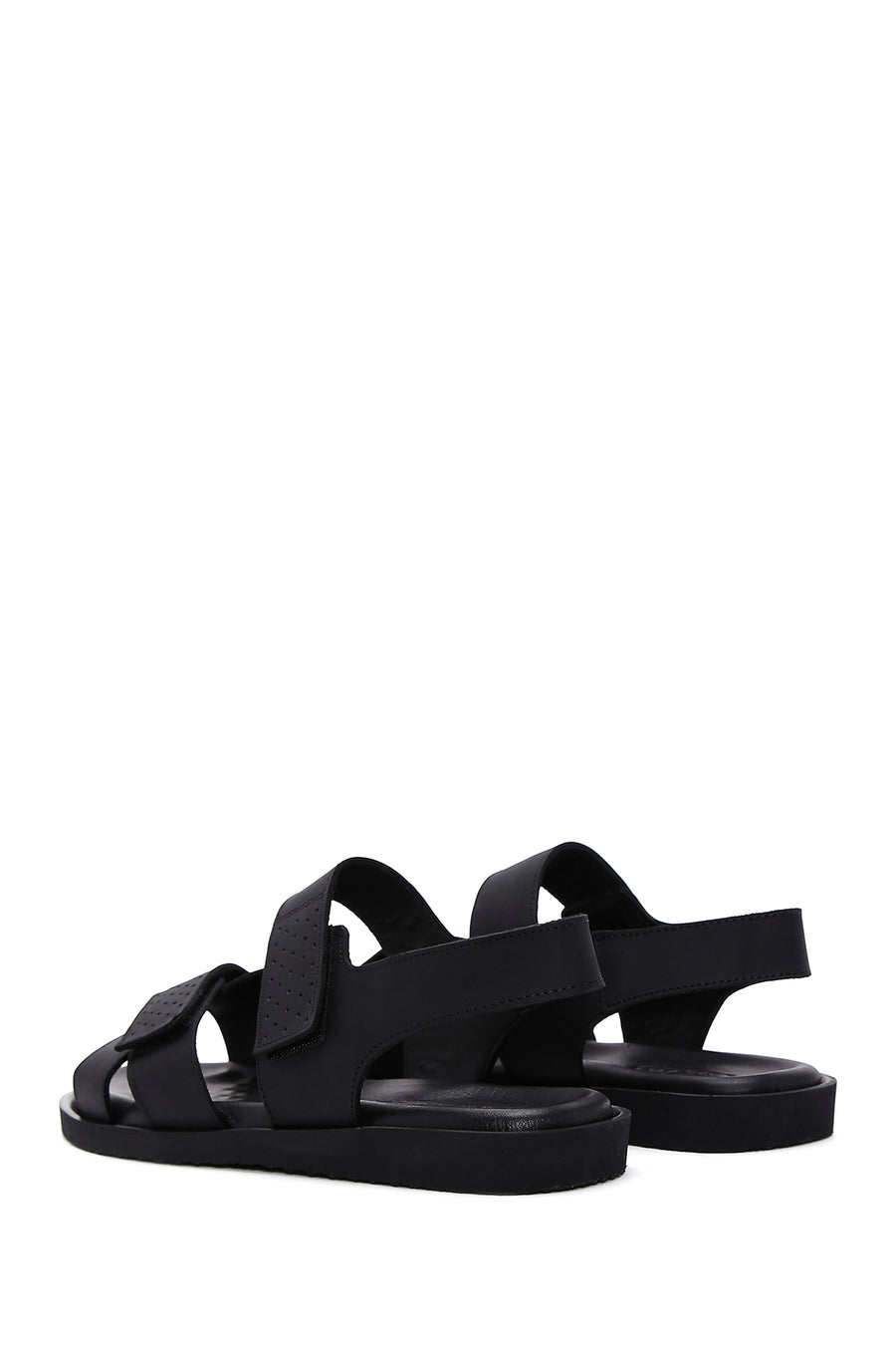 Men's Black Nubuck Leather Sandals