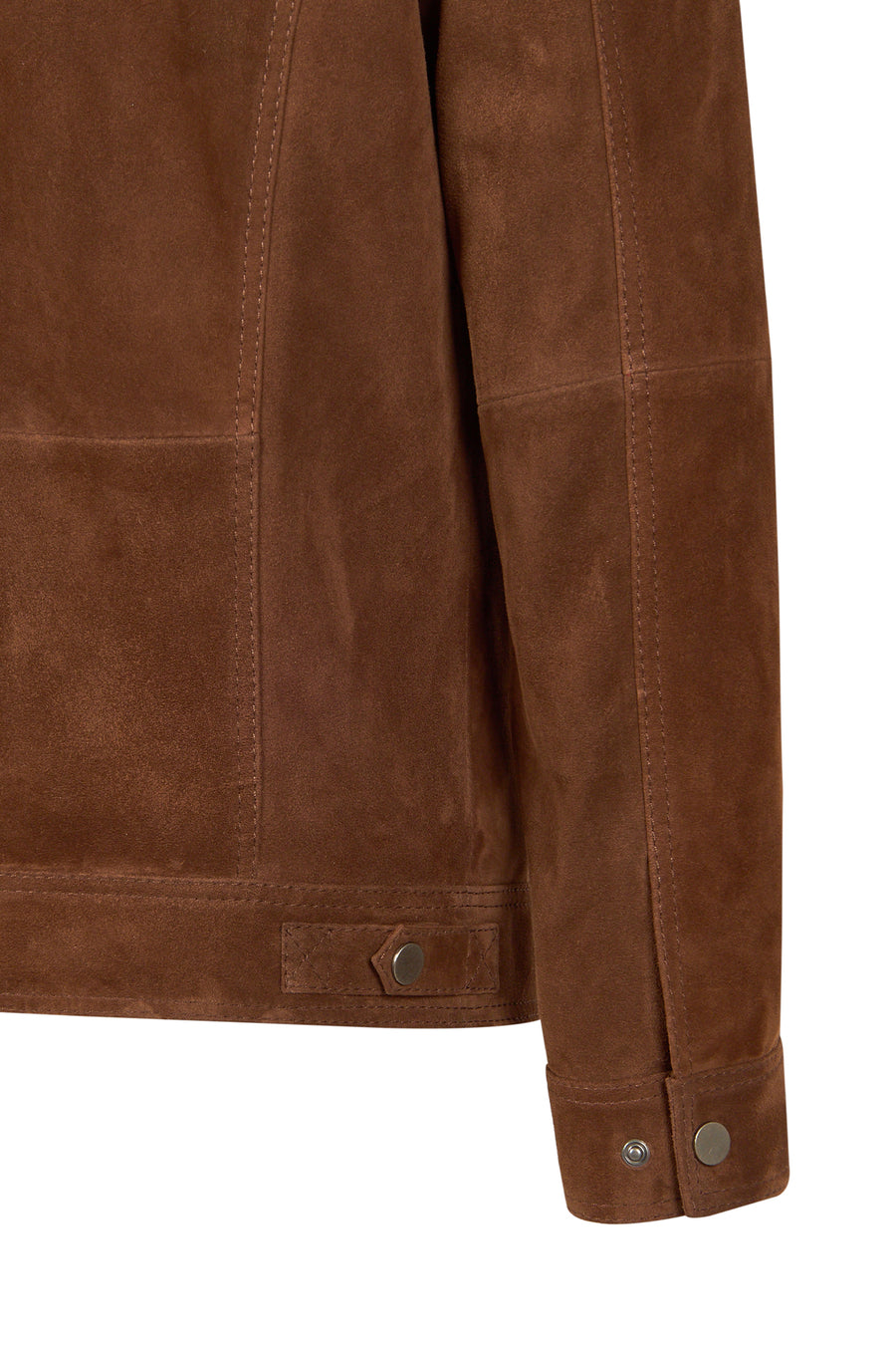Wade Male Brown Slim-Fit Suede Jacket