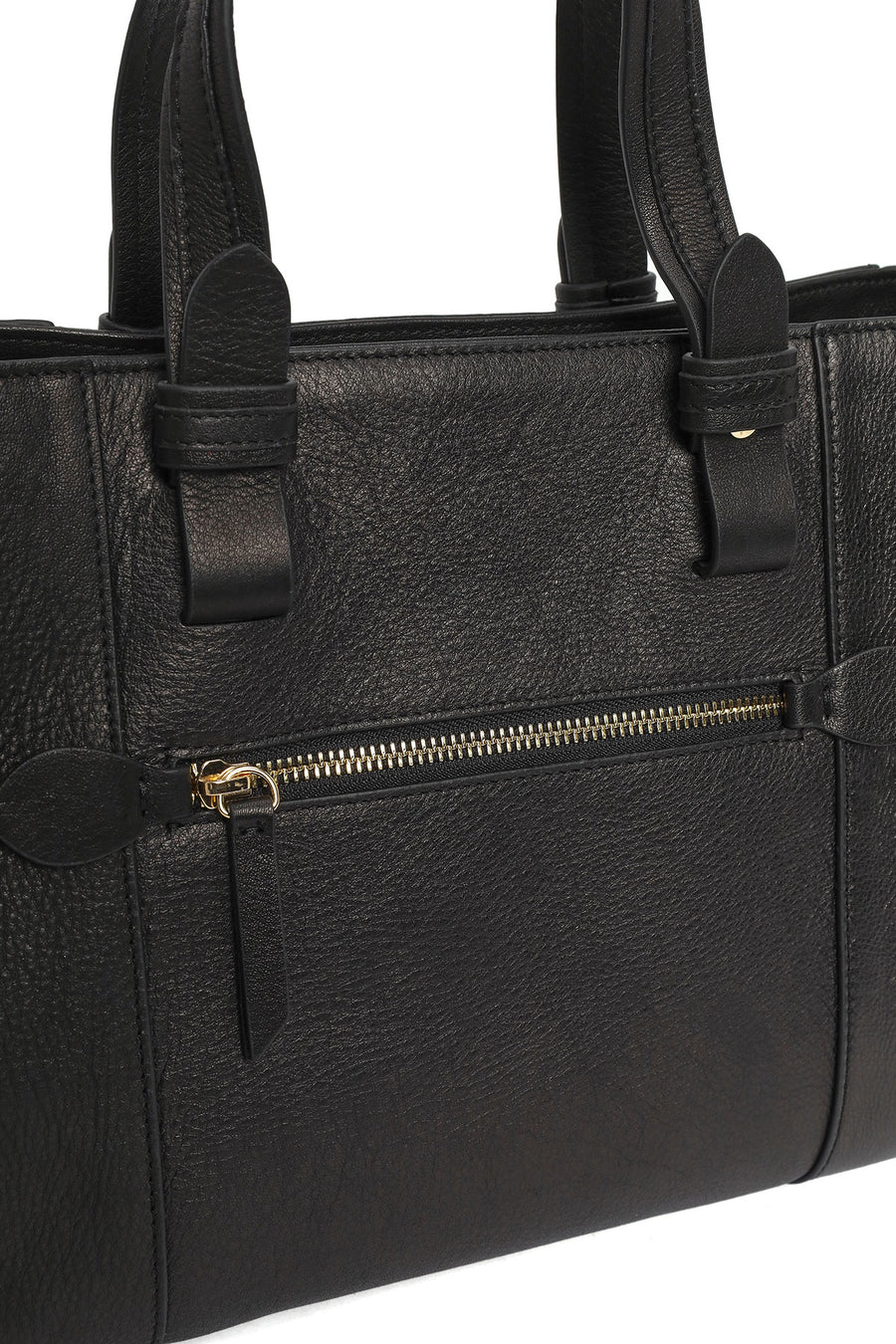 Women's Black Long Strap Leather Shoulder Bag