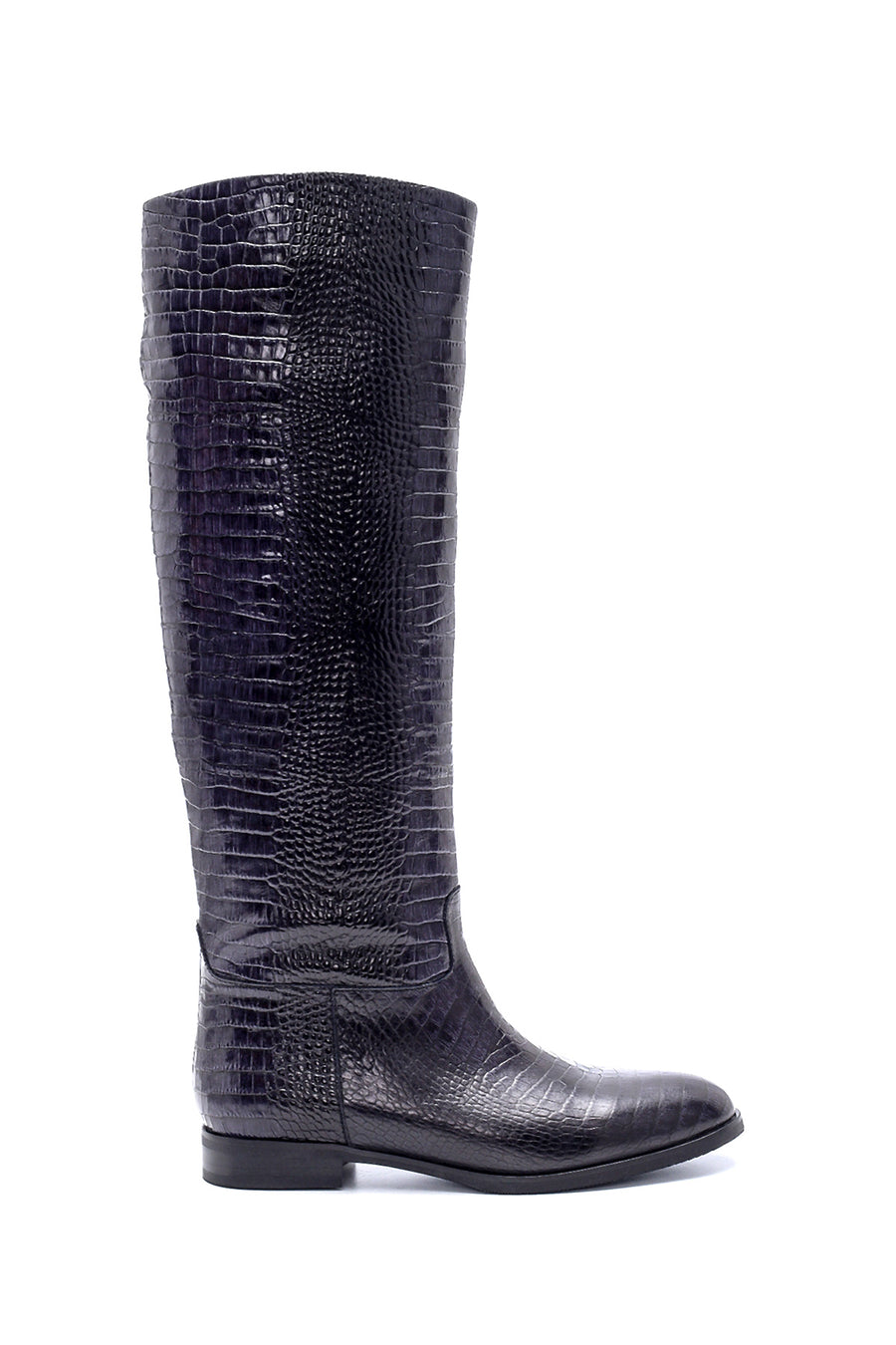 Women's Leather Crocodile Patterned Boots 20WFD1638E3 | Derimod
