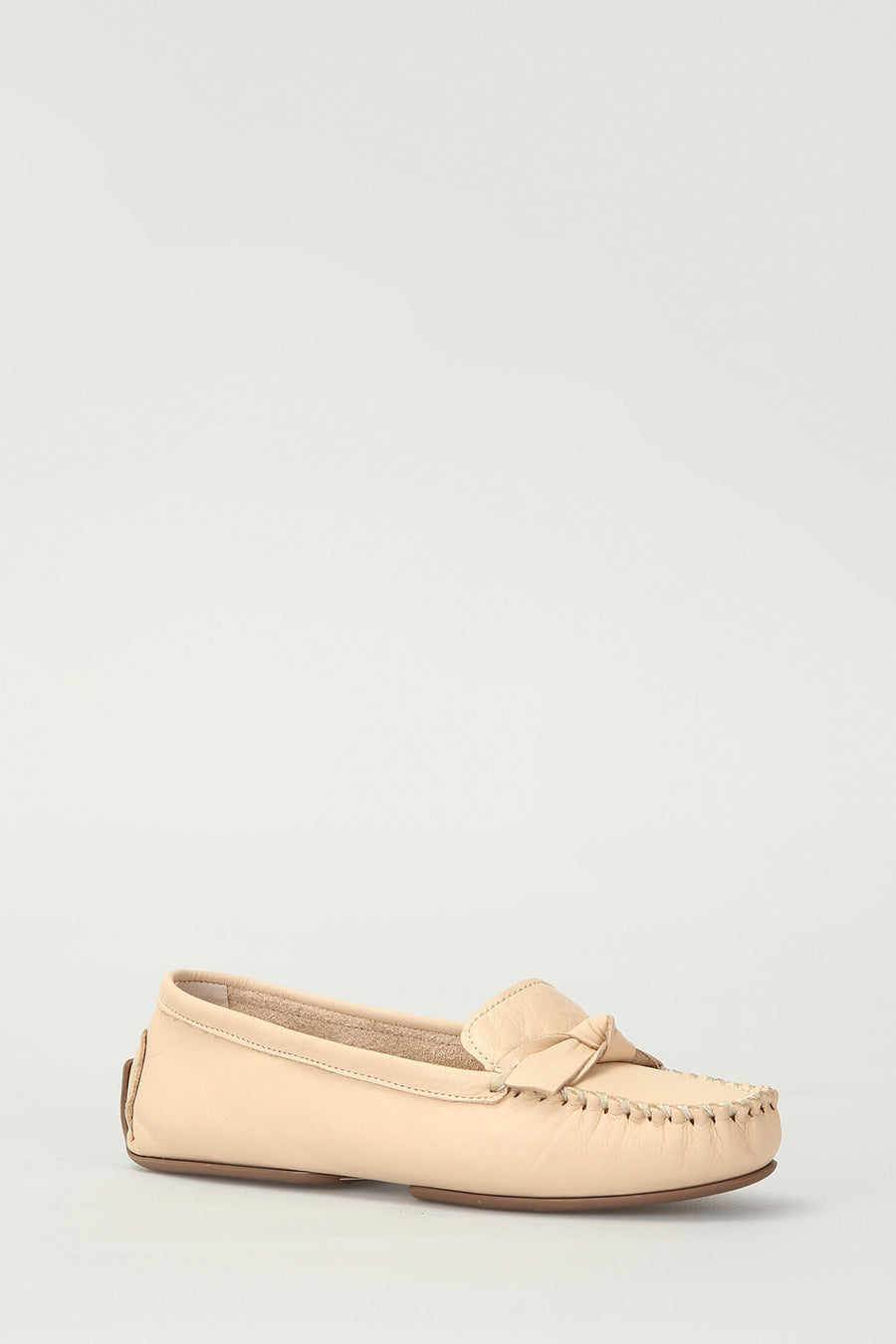 Bej Kadın Deri Loafer