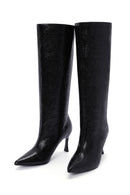 Women's Black Thin Heeled Boots | Derimod