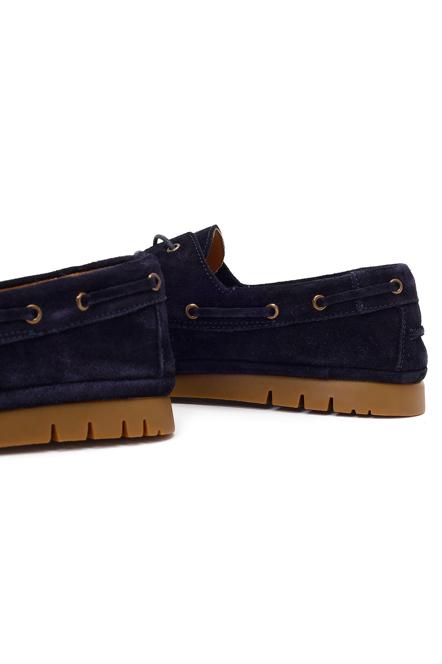 Men's Navy Blue Lace-up Suede Leather Casual Shoes