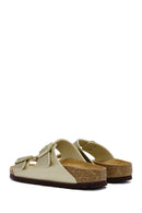 Birkenstock Women's Gold Arizona Bf Double Buckle Slippers | Derimod