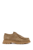 Women's Mink Lace-Up Suede Leather Masculine Shoes | Derimod