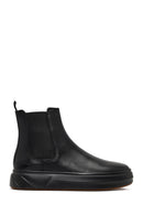 Men's Black Thick-Soled Leather Chelsea Boot | Derimod